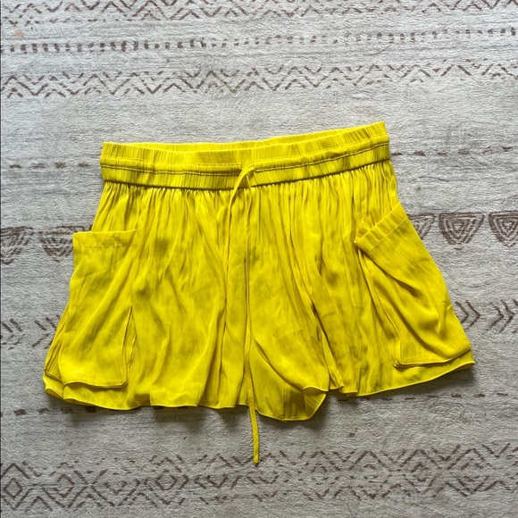 Ramy Brook Sunny Yellow Pleated Skirt - Picture 1 of 6